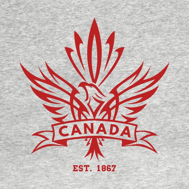 Canada Maple Leaf Mashup - Red by phneep